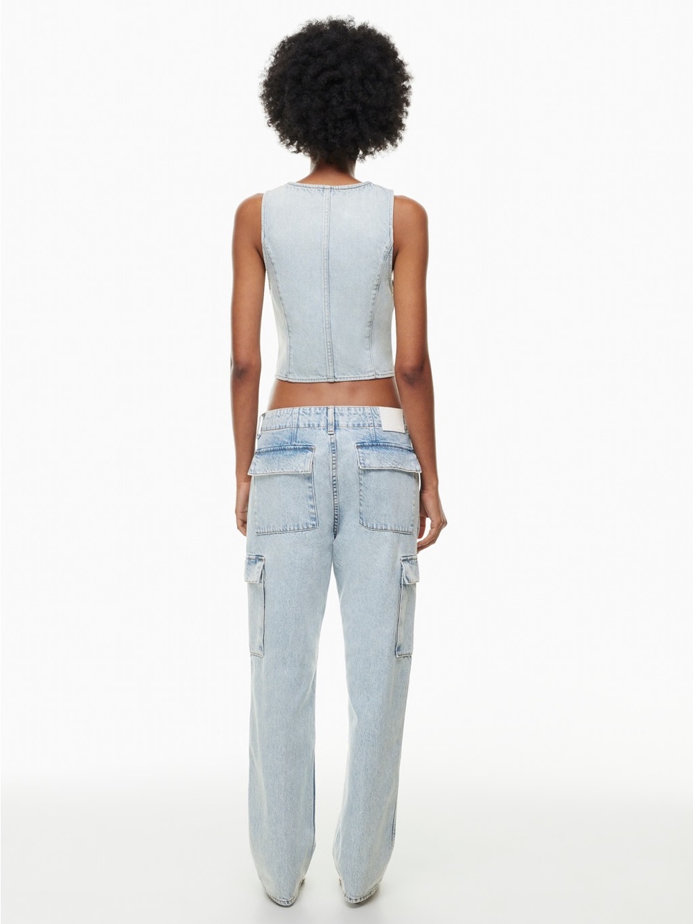 Denim Forum The '90s Edie Lo-rise Cargo Jeans - Picture 2 of 11